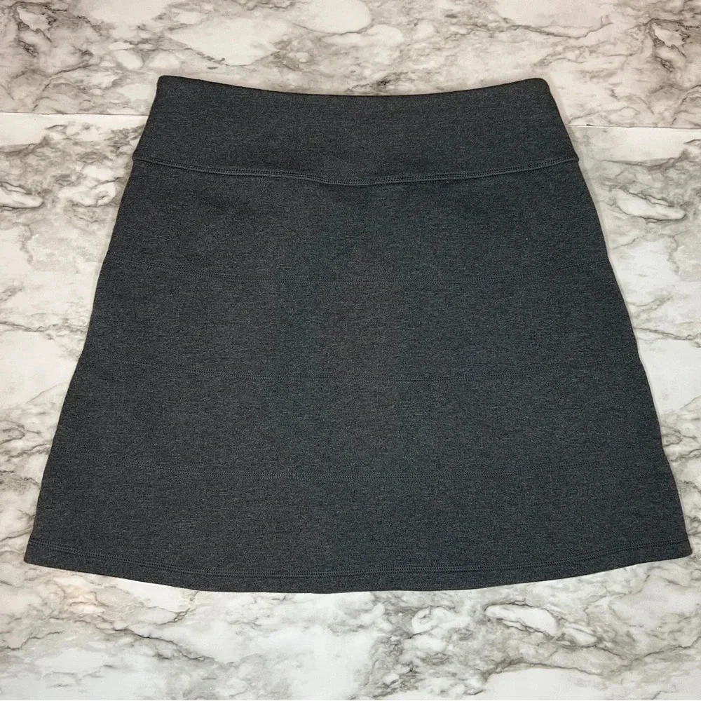 Athleta Strata Ponte A-Line Skirt charcoal Gray XS